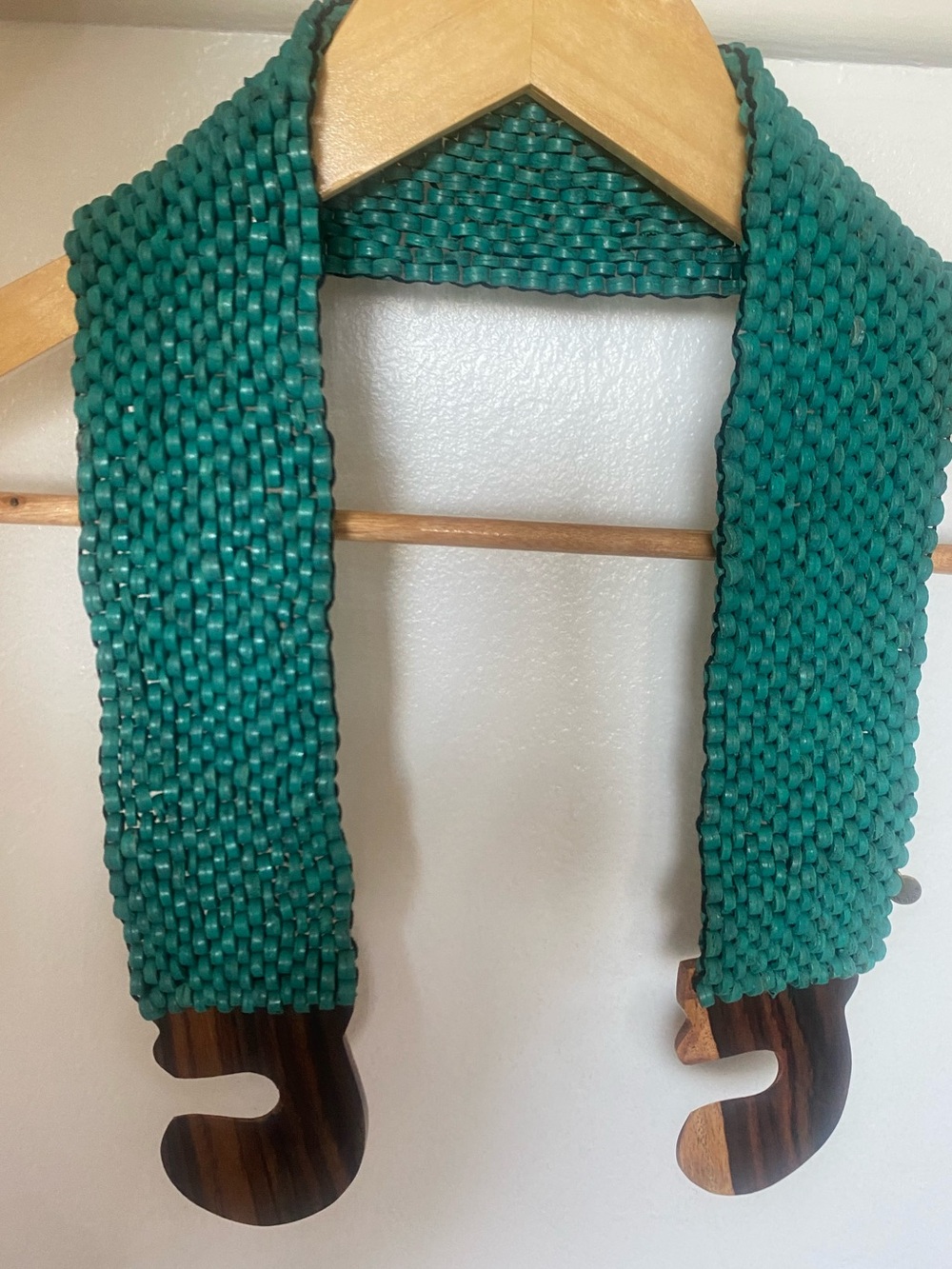 Anthropologie X Cocobelle Beaded Stretch Belt with Wooden Buckle - Picture 5 of 6